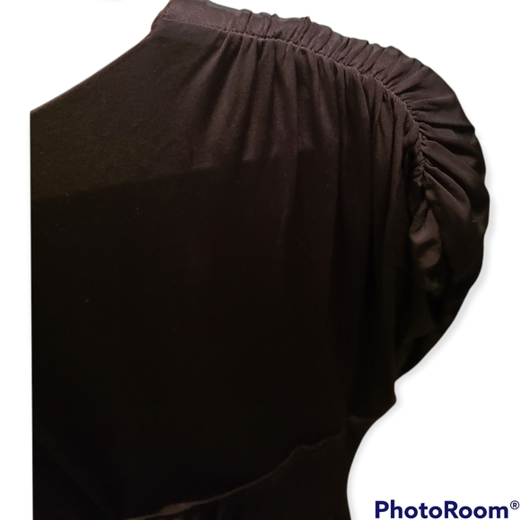 Debbie Shuchat gathered waist little black dress - Picture 4 of 5